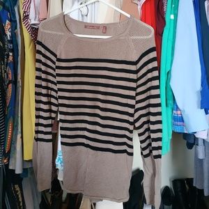 Tan & black striped sweater